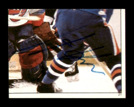 Jari Kurri Autographed 1983-84 Topps Stickers Card #21 Edmonton Oilers SKU #251475