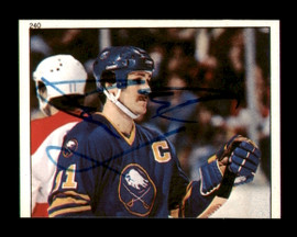Gil Gilbert Perreault Autographed 1983-84 Topps Stickers Card #240 Buffalo Sabres SKU #251557