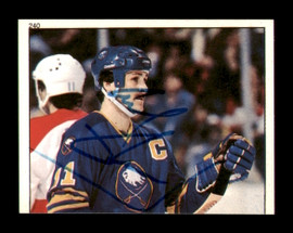 Gil Gilbert Perreault Autographed 1983-84 Topps Stickers Card #240 Buffalo Sabres SKU #251558