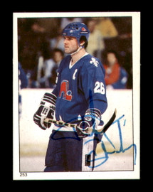 Peter Stastny Autographed 1983-84 Topps Stickers Card #253 Quebec Nordiques SKU #251563