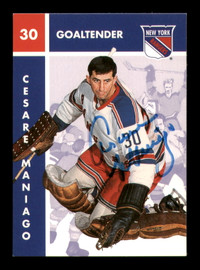 Cesare Maniago Autographed 1995-96 Parkhurst Card #97 New York Rangers SKU #251649
