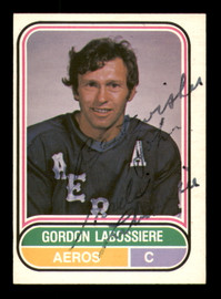 Gordon Labossiere Autographed 1975-76 O-Pee-Chee WHA Card #89 Houston Aeros "Best Wishes John" SKU #251832
