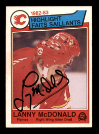 Lanny McDonald Autographed 1983-84 O-Pee-Chee Card #75 Calgary Flames SKU #251959