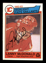 Lanny McDonald Autographed 1983-84 O-Pee-Chee Card #75 Calgary Flames SKU #251961