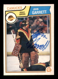 John Garrett Autographed 1983-84 O-Pee-Chee Card #349 Vancouver Canucks SKU #252011