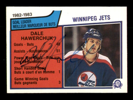 Dale Hawerchuk Autographed 1983-84 O-Pee-Chee Card #377 Winnipeg Jets SKU #252021