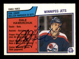 Dale Hawerchuk Autographed 1983-84 O-Pee-Chee Card #377 Winnipeg Jets SKU #252022