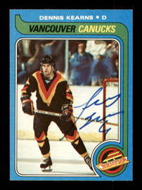 Dennis Kearns Autographed 1979-80 Topps Card #76 Vancouver Canucks SKU #251290