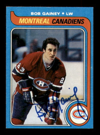 Bob Gainey Autographed 1979-80 Topps Card #170 Montreal Canadiens SKU #251330