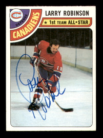 Larry Robinson Autographed 1978-79 Topps Card #210 Montreal Canadiens SKU #251397