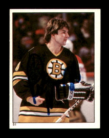 Peter McNab Autographed 1983-84 Topps Stickers Card #51 Boston Bruins SKU #251482