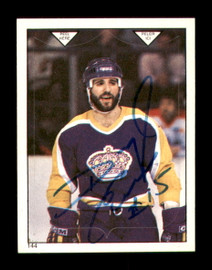 Daryl Evans Autographed 1983-84 O-Pee-Chee Stickers Rookie Card #144 Los Angeles Kings SKU #251513