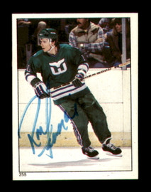 Ron Francis Autographed 1983-84 Topps Stickers Card #255 Hartford Whalers SKU #251565