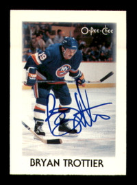 Bryan Trottier Autographed 1987-88 O-Pee-Chee Minis Card #41 New York Islanders SKU #251676