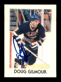 Doug Gilmour Autographed 1987-88 O-Pee-Chee Minis Card #11 St. Louis Blues SKU #251727