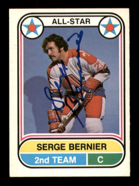 Serge Bernier Autographed 1975-76 O-Pee-Chee WHA Card #70 Quebec Nordiques SKU #251799