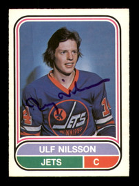 Ulf Nilsson Autographed 1975-76 O-Pee-Chee WHA Card #83 Winnipeg Jets SKU #251819