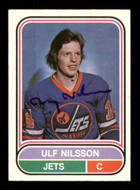 Ulf Nilsson Autographed 1975-76 O-Pee-Chee WHA Card #83 Winnipeg Jets SKU #251820