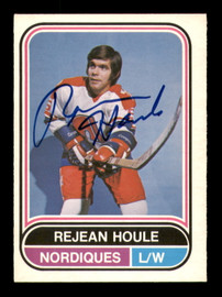 Rejean Houle Autographed 1975-76 O-Pee-Chee WHA Card #84 Quebec Nordiques SKU #251826