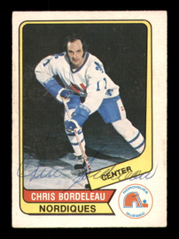 Chris Bordeleau Autographed 1976-77 O-Pee-Chee WHA Card #49 Quebec Nordiques SKU #251913