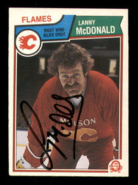 Lanny McDonald Autographed 1983-84 O-Pee-Chee Card #87 Calgary Flames SKU #251962