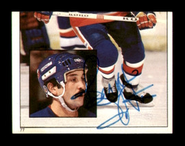 Bryan Trottier Autographed 1983-84 Topps Stickers Card #77 New York Islanders SKU #251497