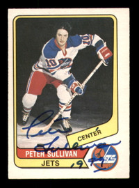 Peter Sullivan Autographed 1976-77 O-Pee-Chee WHA Card #42 Winnipeg Jets SKU #251911