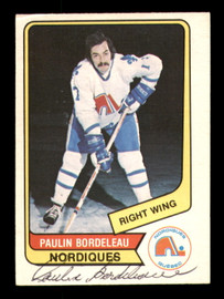 Paulin Bordeleau Autographed 1976-77 O-Pee-Chee WHA Card #98 Quebec Nordiques SKU #251919