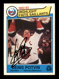 Denis Potvin Autographed 1983-84 O-Pee-Chee Card #2 New York Islanders SKU #251940