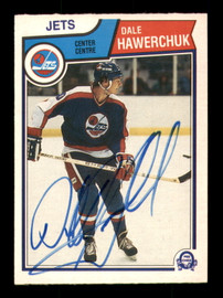 Dale Hawerchuk Autographed 1983-84 O-Pee-Chee Card #385 Winnipeg Jets SKU #252028