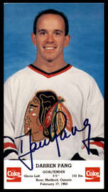 Darren Pang Autographed 3.5x6.5 Photo Chicago Blackhawks SKU #252045