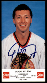 Doug Wilson Autographed 3.5x6.5 Photo Chicago Blackhawks SKU #252053