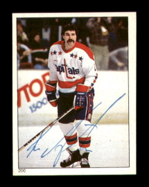 Ken Houston Autographed 1983-84 Topps Stickers Card #200 Washington Capitals SKU #251549