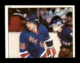Mark Pavelich Autographed 1983-84 Topps Stickers Card #213 New York Rangers SKU #251551