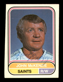 John Pie McKenzie Autographed 1975-76 O-Pee-Chee WHA Card #77 Minnesota Fighting Saints SKU #251815