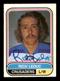 Rich Leduc Autographed 1975-76 O-Pee-Chee WHA Card #113 Cleveland Crusaders SKU #251861