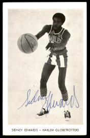 Sidney Edwards Autographed 3.5x5.5 Photo Harlem Globetrotters SKU #252087