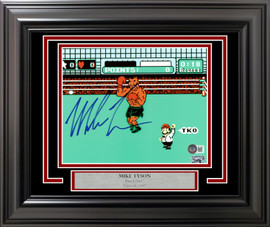 Mike Tyson Autographed Framed 8x10 Photo Nintendo Punch-Out!! Beckett BAS QR Stock #249478 Mike Tyson Autographed Framed 8x10 Photo Nintendo Punch-Out!! Beckett BAS QR Stock #249478