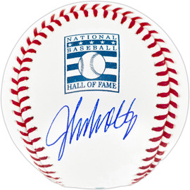 John Smoltz Autographed Official Hall of Fame HOF Logo Baseball Atlanta Braves Beckett BAS Witness Stock #252791