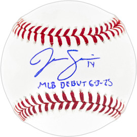 Jac Caglianone Autographed Official MLB Baseball Kansas City Royals "MLB Debut 6-3-25" Fanatics & MLB Holo Stock #252773 Jac Caglianone Autographed Official MLB Baseball Kansas City Royals "MLB Debut 6-3-25" Fanatics & MLB Holo Stock #252773
