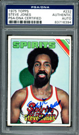 Steve Jones Autographed 1975-76 Topps Card #232 Spirits of St. Louis PSA/DNA #83716394