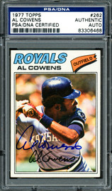 Al Cowens Autographed 1977 Topps Card #262 Kansas City Royals PSA/DNA #83006468