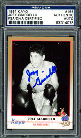 Joey Giardello Autographed 1991 Kayo Card #156 PSA/DNA #83314078
