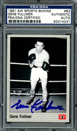 Gene Fullmer Autographed 1991 AW Sports Card #83 PSA/DNA #83314231
