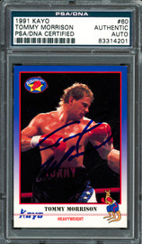Tommy Morrison Autographed 1991 Kayo Rookie Card #60 PSA/DNA #83314201