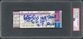 Ichiro Suzuki Autographed April 2nd, 2001 MLB Debut Game Full Ticket Seattle Mariners PSA 2 Auto Grade Gem Mint 10 "4-2-2001 & 2-5 Run" PSA/DNA #68592606 Ichiro Suzuki Autographed April 2nd, 2001 MLB Debut Game Full Ticket Seattle Mariners PSA 2 Auto Grade Gem Mint 10 "4-2-2001 & 2-5 Run" PSA/DNA #68592606