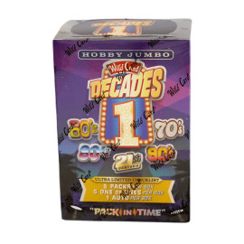2024 WILD CARD DECADES 1 POP CULTURE JUMBO HOBBY BOX Stock #253328 2024 WILD CARD DECADES 1 POP CULTURE JUMBO HOBBY BOX Stock #253328