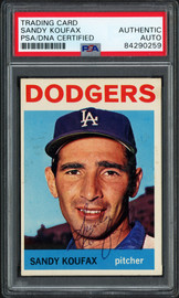 Sandy Koufax Autographed 1964 Topps Card #200 Los Angeles Dodgers PSA/DNA #84290259 Sandy Koufax Autographed 1964 Topps Card #200 Los Angeles Dodgers PSA/DNA #84290259