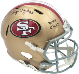Roger Craig Autographed San Francisco 49ers Gold Full Size Speed Replica Helmet "3x SB Champs" Beckett BAS Witness Stock #253258