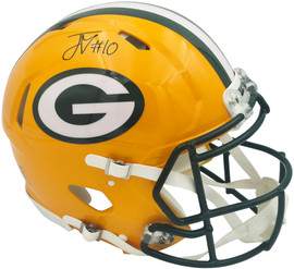Jordan Love Autographed Green Bay Packers Yellow Full Size Authentic Speed Helmet Stock #253248
